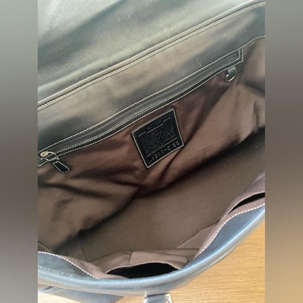 Coach Hampton Black Leather Tote - Picture 6 of 6